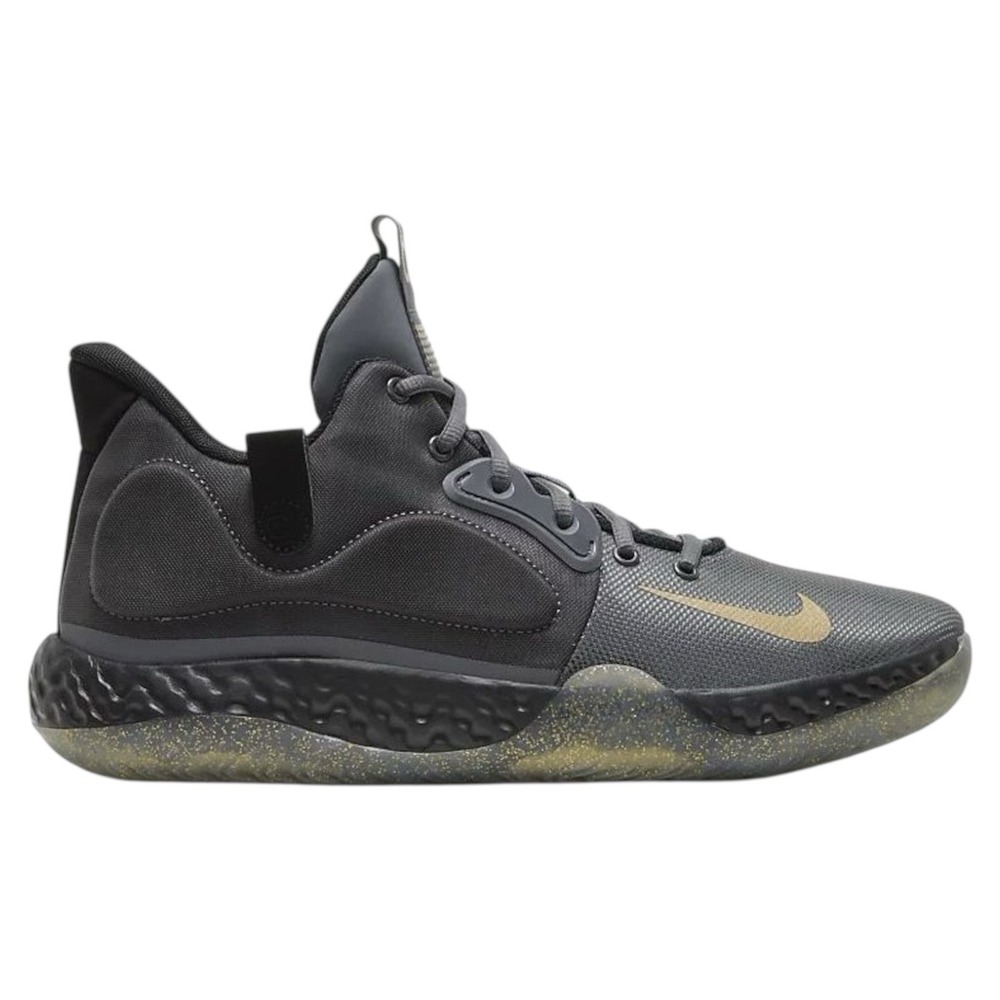 Nike KD Trey 5‎ VII Dark Grey Metallic Gold Basketball Shoes Men Sz 7 AT1200-003